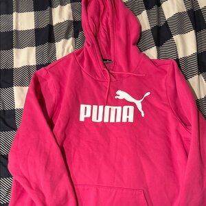 Puma Fuchsia Hoodie with White Logo